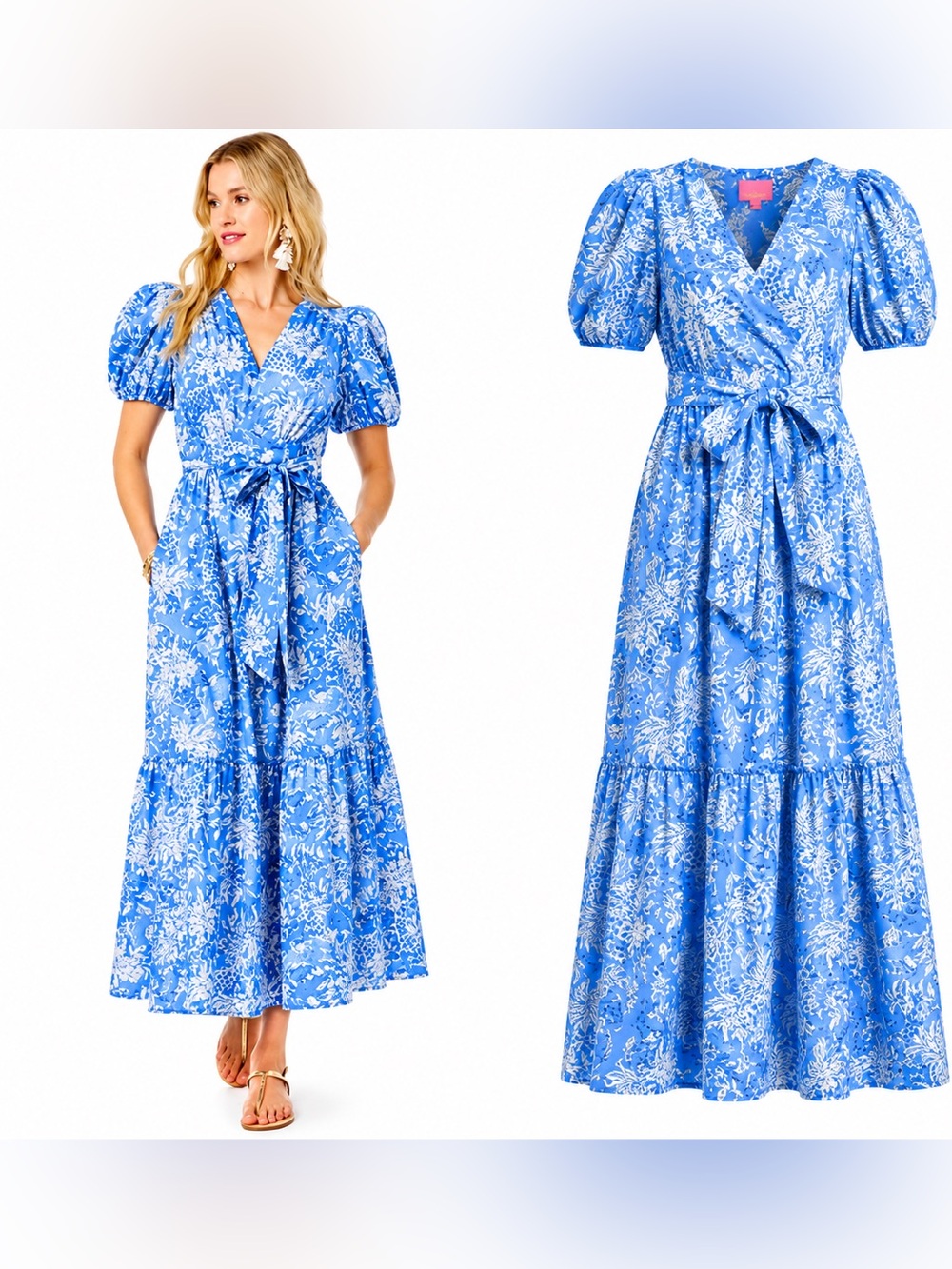 Lilly Pulitzer Ezralyn blue maxi dress size 10